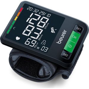 Beurer BC 87 Bloeddrukmeter pols - Bluetooth® - XL Touch-display - Onregelmatige hartslag - Rust en Risico indicator - Manchet pols 13,5-21,5 cm - 2 Gebruikersgeheugen - Gratis beurer HealthManager Pro app - Incl. batterijen - 5 Jaar garantie