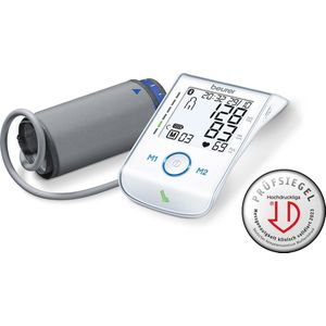 Beurer BM 85 Bloeddrukmeter bovenarm - XL display - Onregelmatige hartslag - Bluetooth® - gratis beurer HealthManager Pro app - Manchet 22-42 cm - 2 Gebruikersgeheugen - Rust-indicator - Risico-indicator - 5 Jaar garantie