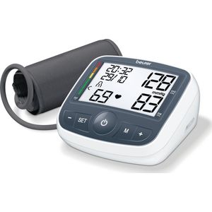 Beurer BM 40 Bloeddrukmeter bovenarm - Aanbevolen door Hartstichting - Incl. manchet 22-35 cm - Onregelmatige hartslag - Risico-indicator - XL display - Bekroond nauwkeurig - Incl. batterijen - 5 Jaar garantie