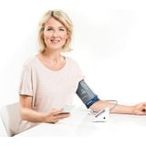 Beurer BM 57 bloeddrukmeter bovenarm, digitale bloeddrukmeter met grote manchet tot 43 cm, app-verbinding via Bluetooth, gecertificeerde gegevensbescherming