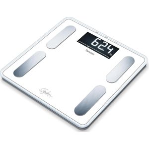 Beurer BF 400 Signature Line White Personenweegschaal - Lichaamsanalyse - Tot 200 kg - BMI/BMR/AMR - 31 x 31 cm - XL verlicht display - 10 Gebruikers - Veiligheidsglas - 5 Jaar garantie - Wit