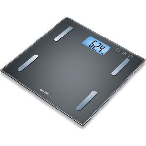 Beurer BF 180 diagnoseweegschaal, lichaamsvetweegschaal met BMI-berekening en groot LCD-scherm, zwart