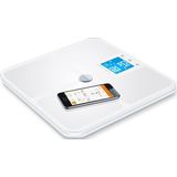 Beurer BF 950 White Personenweegschaal - Uitgebreide lichaamsanalyse - Bluetooth® - Zwangerschapsmodus - LED motivator - Beurer HealthManager Pro app - Tot 180 kg - 8 Gebruikers - Incl. batterijen - 5 Jaar garantie