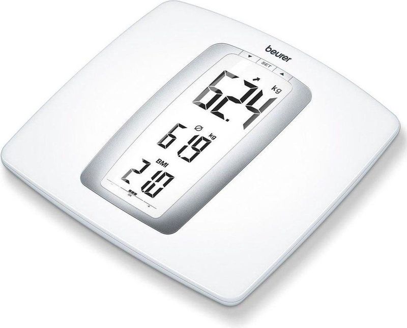 Beurer - PS 45 - Personenweegschaal - Wit - Tot 180 kg - Extra Groot Verlicht Scherm