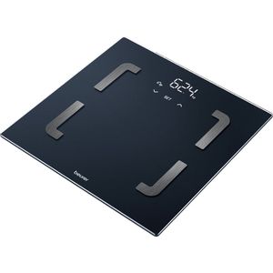 Beurer BF 880 Diagnostische weegschaal met WIFI en Bluetooth, digitale weegschaal met app, bepaling en analyse van lichaamswaarden, meting van lichaamsvet en spierpercentage, 180 kg belastbaarheid