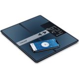 Beurer BF 980 Vierkant Blauw, Grijs Elektronische weegschaal