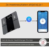 Beurer - BF 500 Super Black Edition - Bluetooth® Lichaamsanalyse Weegschaal - Zwart