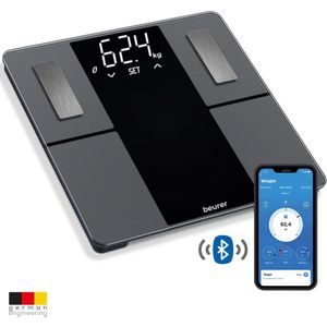 Beurer - BF 500 Super Black Edition - Bluetooth® Lichaamsanalyse Weegschaal - Zwart