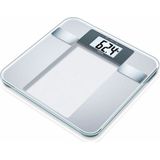 Beurer BG13 760.30 Glas-Diagnoseweegschaal Met Groot LCD-Scherm, Meet Gewicht, Lichaamsvet, Lichaamswater, Spieraandeel En BMI, Transparant