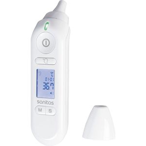 SANITAS® digitale oorthermometer - koortsthermometer - thermometer lichaam - thermometer baby - thermometer oor en voorhoofd - thermometer oor - thermometer voor volwassenen - thermometer koorts