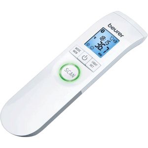 Beurer FT 95 Infraroodthermometer - Smartthermometer - Contactloos - LED temperatuur alarm - 60 geheugenplaatsen - Geschikt voor babies en kinderen - Medisch gecertificeerd - Incl. batterijen - 5 jaar garantie - Wit