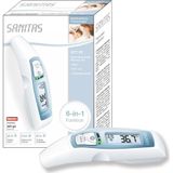 Sanitas SFT 65 Thermometer lichaam - Digitaal - Koortsthermometer - Koortssignaal - 10 Gebruikers geheugenplaatsen - Hygiënisch - Meet vloeistoffen en objecten - Incl. batterijen - 2 Jaar garantie - Wit