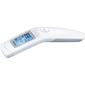 Beurer FT 90 digitale contactloze infraroodthermometer, babythermometer, voor eenvoudige meting op het voorhoofd voor volwassenen en kinderen, digitaal display, met batterij, 1 stuk (1 stuk)