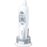 Beurer FT 58 Thermometer oor - Koortsthermometer - Object thermometer - Digitaal - Infrarood - 10 Verwisselbare beschermkappen - Smiley symbolen - 10 Geheugenplaatsen - Medisch gecertificeerd - Incl. batterijen - 5 jaar garantie - Wit