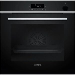 Siemens HR572GBS3 - iQ300 - Inbouwoven - Toegevoegde stoom - Eenvoudig te reinigen: pyrolyse + hydrolyse - 71 l - Zwart