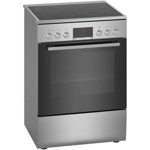 Bosch Serie 4 HKR39C250, Freistehender Herd, Schwarz, Grau, Drehregler, Berührung, Chrom, Vorderseite, 1,2 m