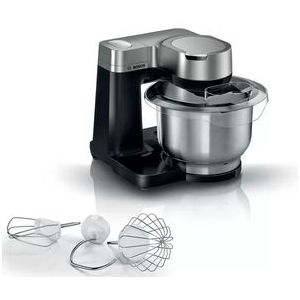 Bosch MUMS2VM00 Keukenmachine - Zwart - 900 W - 7 Snelheden + Turbo - 3,8 Liter Kom van Roestvrij Staal