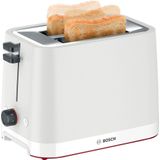 BOSCH Toaster MyMoment TAT3M121, 2 Schlitze, für 2 Scheiben, 950 W, entnehmbarer Brötchenaufsatz, Auftaufunktion, Brotzentrierung, AutoOff