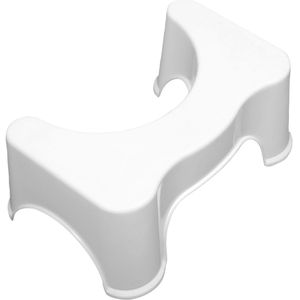 Kunststof - Toiletkrukje - Wit - 41,5 cm - Met Uitsparing