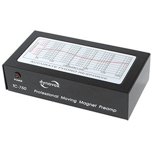 Dynavox TC-750 professionele phono-voorversterker voor MM-systemen zwart