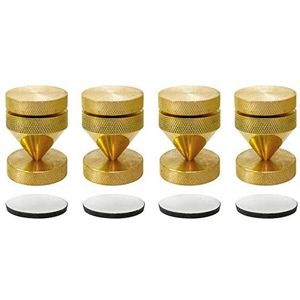 Dynavox Messing snijders, blisterverpakking met 4 isolatiekegels voor hifi-apparaten, in hoogte verstelbaar