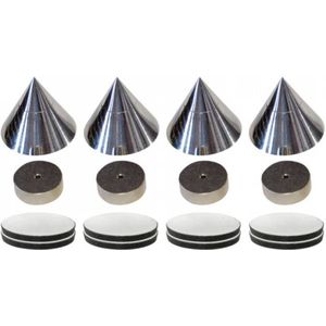 Dynavox Spikes - Set van 4 - Chroom
