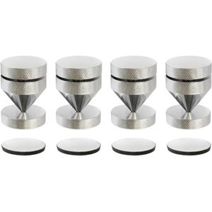 Dynavox - Isolatiekegels - Chroomkleurig - Blisterverpakking met 4 Stuks