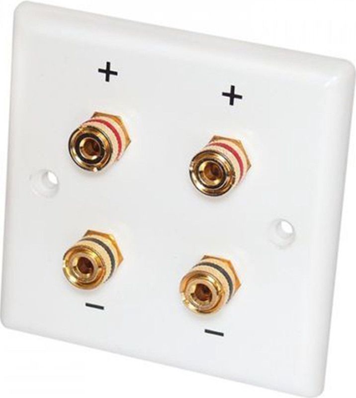 Dynavox - LSWand Aansluitpaneel - Luidsprekeronderdelen - Wit - Kunststof