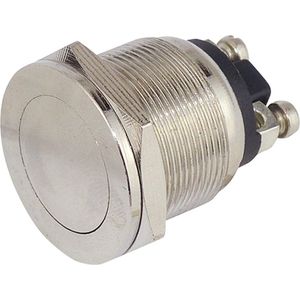 Metalen Pulsschakelaar (OFF)-ON ⌀19mm - Verbreek - Momentschakelaar - 2A 230V - Schroefbaar