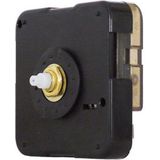 Quartz Stille Klok Los Uurwerk - Wandklok - Uurwerk vervangen - Bevestiging 3mm - Zwart