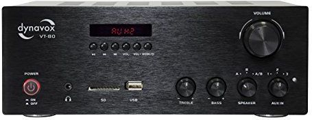 Dynavox - VT-80 - Stereo-Kompaktverstärker - Zwart - Inclusief Fernbedienung