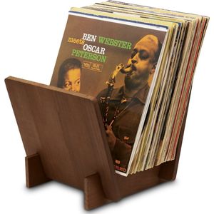 Dynavox ST40 houten LP standaard maximaal 40 albums donkerbruin