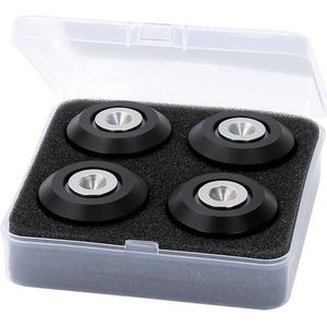 Dynavox - Highend Set van 4 - Dubbele Schokdempers - Zwart - Aluminium met Siliconen Rubbers