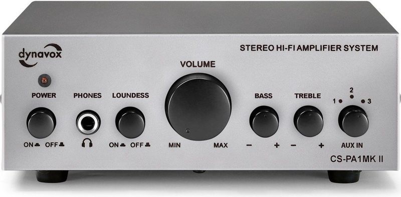 Dynavox CS-PA1 MK2 kleine versterker 60 watt in het zilver