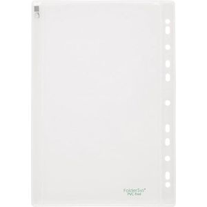 transparant deksel FolderSys, schuifsluiting, archiefmarge met EURO-perforatie, PVC-vrij, EVA-folie-transp., A4 of A5, 10 stuks
