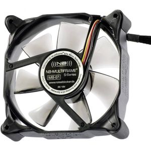 NoiseBlocker - Multiframe M8-S1 - PC-ventilator - Zwart, Grijs - 80 x 80 x 25 mm