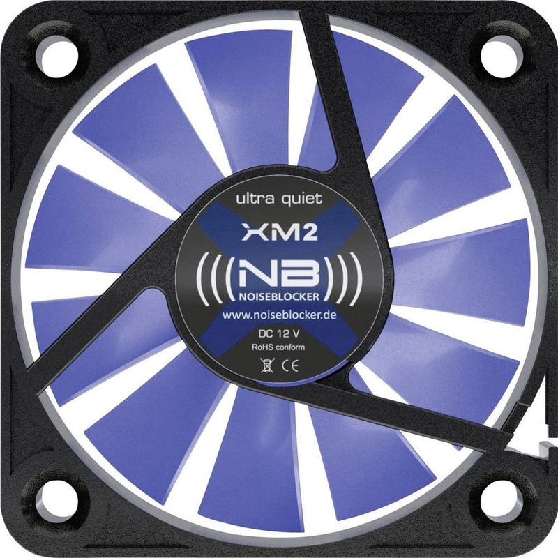 Noiseblocker - BlackSilent XM2 - PC Ventilator - Blauw - Zwart