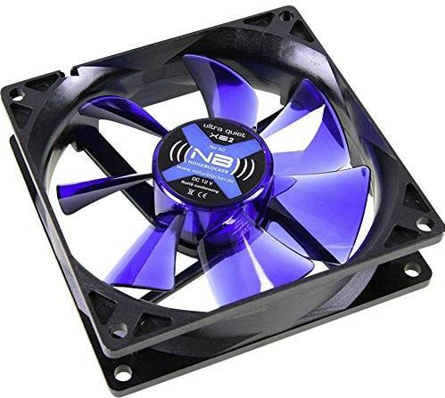 NoiseBlocker BlackSilent XE2 PC-ventilator Zwart, Blauw (transparant) (b x h x d) 92 x 92 x 25 mm