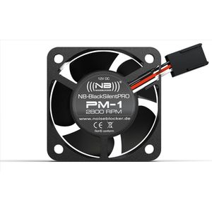 NoiseBlocker PM-1 PC-ventilator Zwart (b x h x d) 40 x 40 x 20 mm