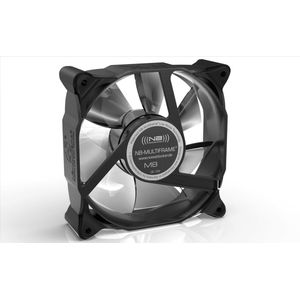 NoiseBlocker Multiframe M8-S3 PC-ventilator Zwart, Grijs (transparant) (b x h x d) 80 x 80 x 25 mm