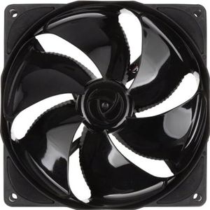 Noiseblocker PC Gamer ventilator 120 mm PWM NB-eLoop PC Fan B12-PS Black Edition, pc-behuizing, ventilator PC met extreme stille vleugels en maximaal volume 21,2 dB (A)