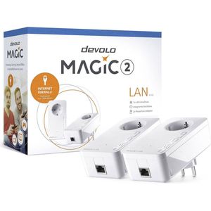 Devolo - Magic 2 LAN - Powerline Adapter - Wit - 2400 Mbit/s - 2 Stuks