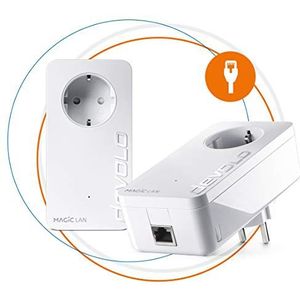 devolo Magic 2-2400 LAN Starter Kit: de Powerline snelstartset voor high-speed thuisnetwerk, geschikt voor thuiskantoor (2400 Mbit/s, 1 x Gigabit LAN, G.hn)