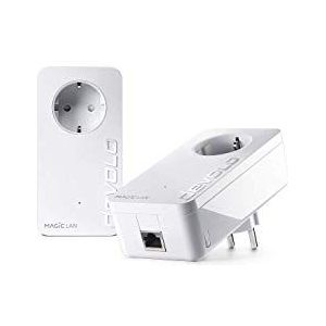 devolo Magic 1 LAN Starter Kit, LAN Powerline Adapter, bis zu 1.200 Mbit/s, 1x Gigabit LAN Anschluss, ideal für Homeoffice, dLAN 2.0, weiß