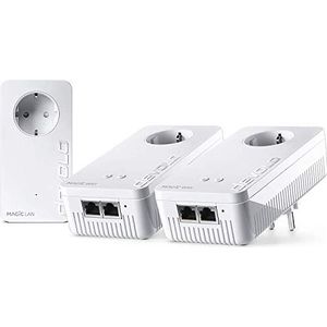 Devolo Magic 2 wifi Next Multiroom Kit, wifi-adapter Powerline - tot 2400 Mbit/s, wifi-stopcontact, 4 Gigabit LAN 2.0 poorten, met wifi, wit