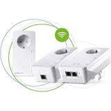 devolo 8711 Magic 1-1200 Wifi AC Gaming Kit dLAN 2.0: Ideaal voor gaming, 3 Powerline-adapters voor betrouwbare WLAN AC eenvoudig via stroomkabel door muren en plafond, wit