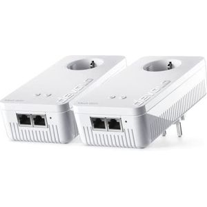 devolo Mesh WiFi 2 - 1200 WiFi ac - 2 wifi-adapters voor mesh wifi-ontvangst wanneer je van ruimte naar kamer uitgaat, ideaal voor continue streaming (1200 Mbit/s, triband systeem, 3 Gigabit Ethernet-verbindingen)