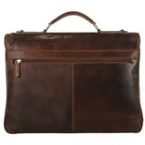 bugatti Leren Afzonderlijke gevallen Laptoptas met laptopvak Romano Briefcase Brown Donkerbruin