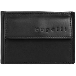 Bugatti Super Slim Portemonnee RFID-bescherming Leer 10 cm - Jongens - Horizontaal - schwarz