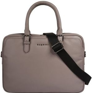 bugatti Bella Koffer Leer 38 cm Laptop compartiment taupe